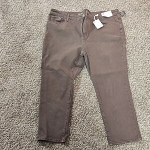 a.n.a Women’s Brown Straight-Leg Jeans